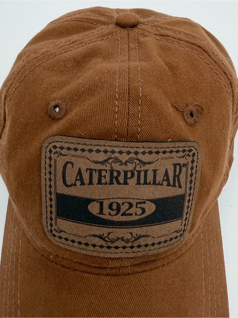 Caterpillar CAT Hat 1925 Patch Cap Brown Baseball Cap Cotton Adjustable Strap